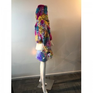 BAREVNÝ KRÁTKÝ KOŽENÝ KOŽE RLWF0006