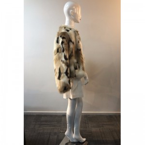 BARVY LADIES 'COLLARLESS FUR COAT RLWF0017