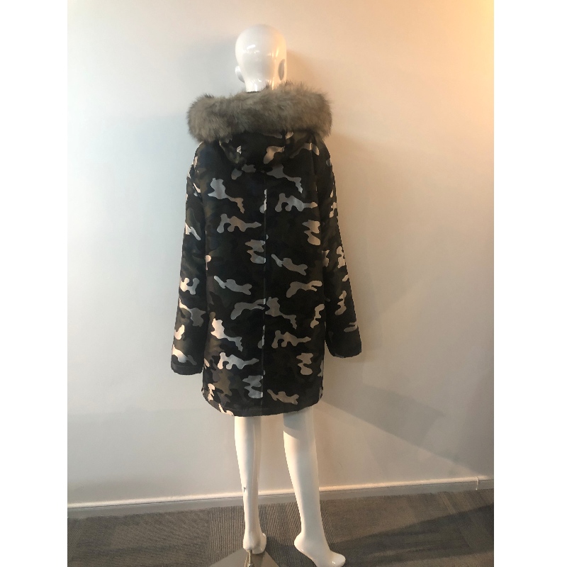 LADIES 'CAMO HOODED COAT RLWPC0039