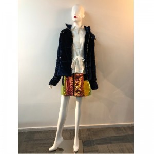 LADIES 'VELVET PUFFER COAT RLWPC0044