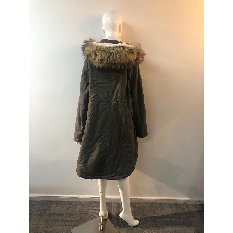 LADIES 'DARK-GREY PADDED COAT RLWPC0071