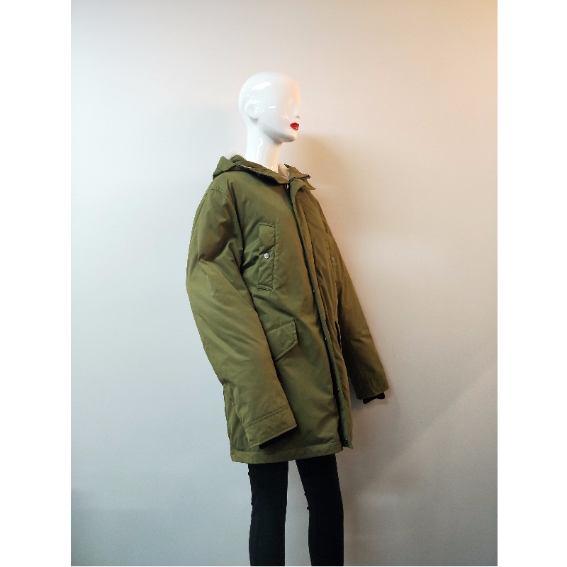 LADIES 'KHAKI HOODED COAT RLWPC0088