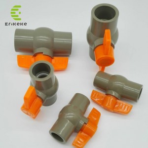 Kuličkový ventil z PVC s vysokotlakým motýlkem