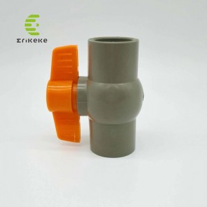 Kuličkový ventil z PVC s vysokotlakým motýlkem