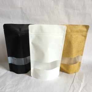 Recyklovatelný PET / PE vak na zip s vysokou bariérou pro balení potravin s oknem