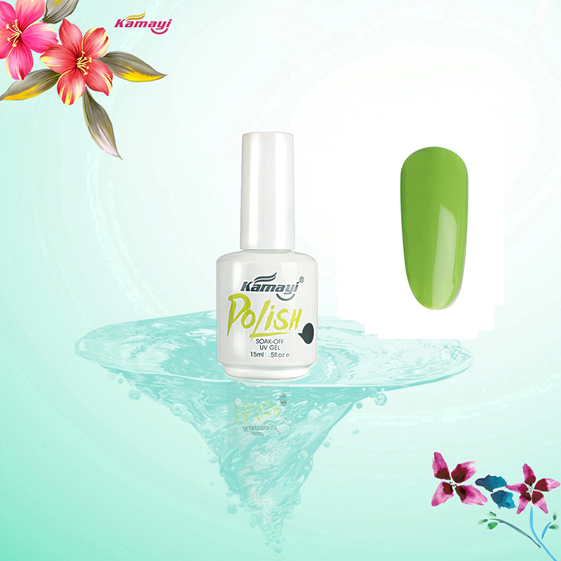 Kamayi Hot Sale 15ml Profesionální organický uv barevný gel na nehty polský zelený styl gel na nehty Art