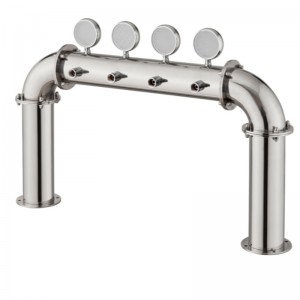 Zařízení pro distribuci piva Bar Restaurace High-end Wine Column 4-ti dírová typ dveří Vinná věž s lampou PVD