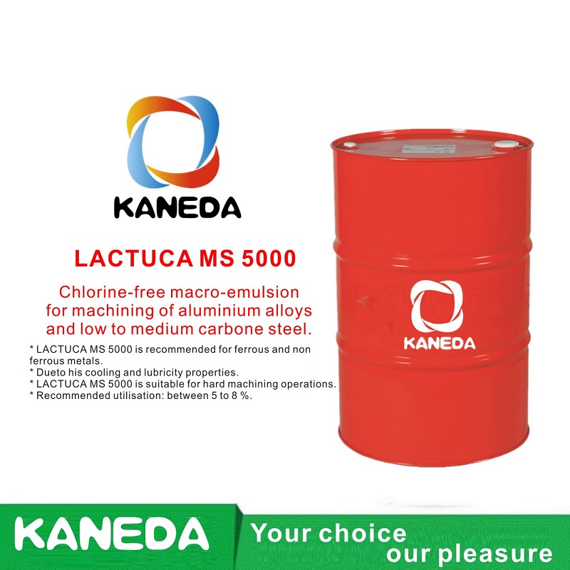 KANEDA LACTUCA MS 5000 Makro emulze bez obsahu chloru pro obrábění hliníkových slitin a nízkou až střední karbonové oceli.