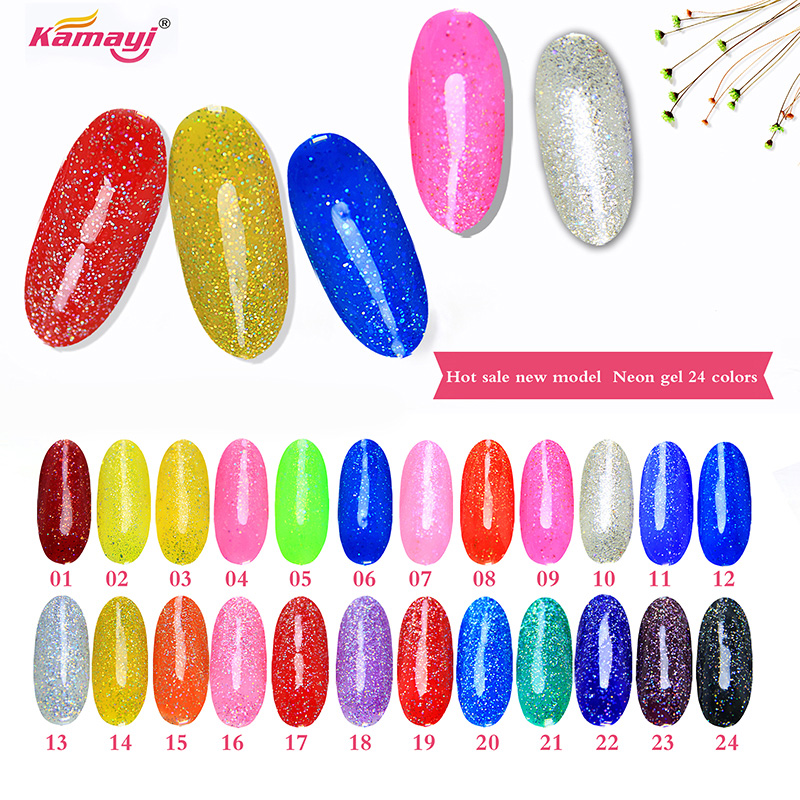 Kamayi oem custom 12ml Neon gel polská perla barevné řady uv led gel gel dlouho trvanlivý lak na nehty pro velkoobchod