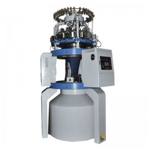 Kruhový pletací stroj se smyčkovým střihem pro plyšový vlas