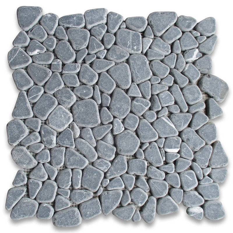 Mozaika dlaždice Nero Marquina z mramoru ve velkém měřítku, leštěná ve tvaru fanoušků