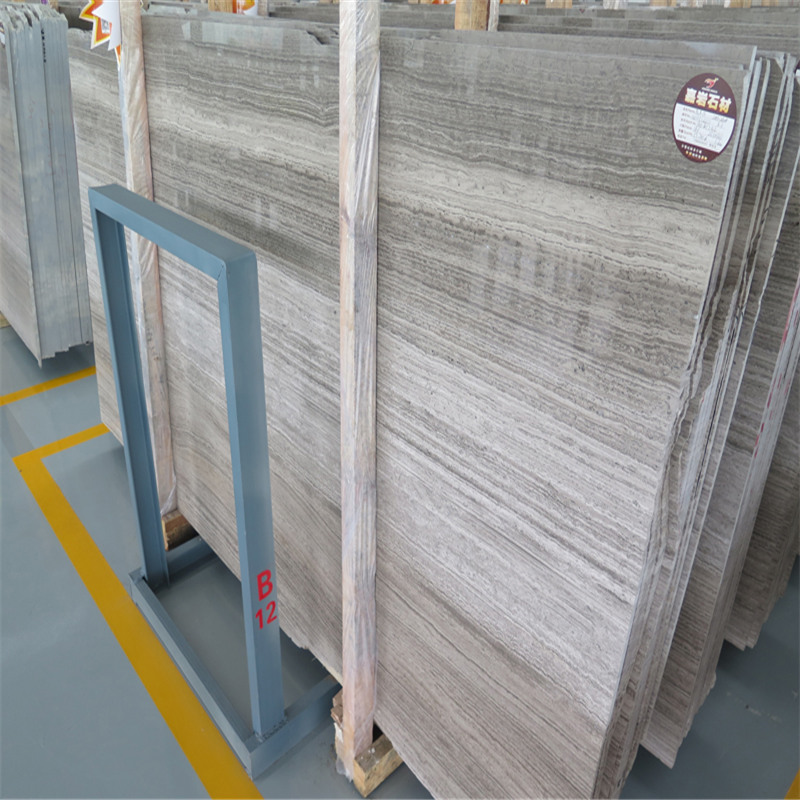 Čína Serpegiante Gey Wood Grain Marble Slab