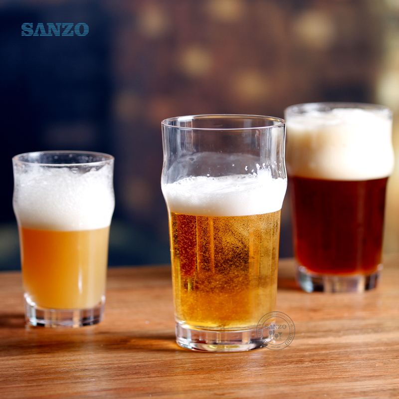 Sanzo Custom Logo Pivní sklenice na hrnek Křišťálové sklenice Ručně vyráběné pivní kelímky