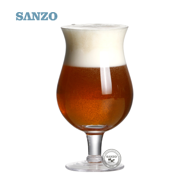 Pivní sklo Sanzo Ale přizpůsobené ručně vyráběné průhledné 6 pivních sklenic