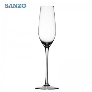 SANZO Blue Stem Champagne Flétna na míru Ručně vyráběné skleničky na šampaňské Propagační horké prodeje Levné šampaňské flétny
