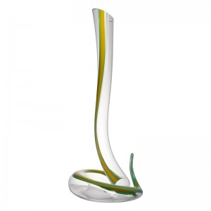 Sanzo Velkoobchod ručně vyráběného skla Výrobce jedinečného jednorázového karafy na červené víno \/ Flagon 1200ml \/ 40oz 900031