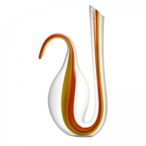 Sanzo nové produkty ručně foukané karafy z červeného křišťálového červeného vína karafy s kulatým sklem na dárky