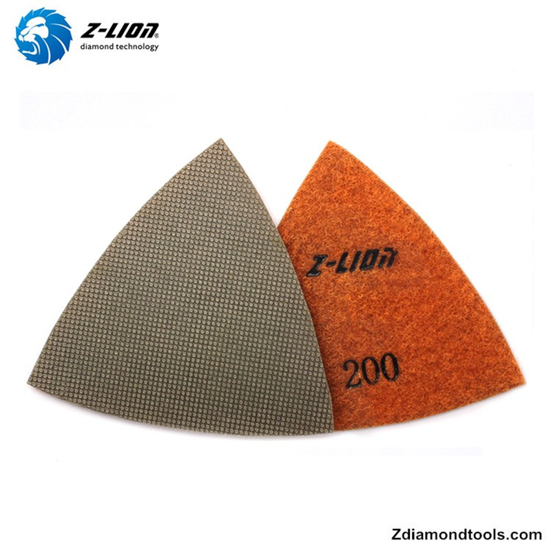 ZL-123ET trojúhelník galvanicky pokovené diamantové podložky pro betonovou podlahu