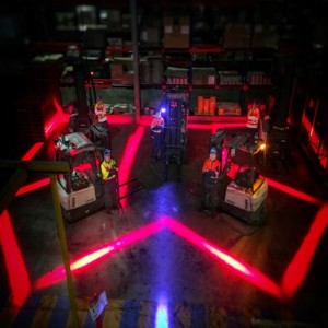 Stohovací LED bezpečnostní světlo modrá \/ červená barva