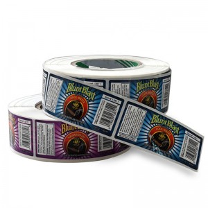 Štítek s nálepkou na zakázku, Samolepící papírový štítek s nálepkou