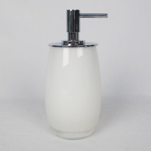 Koupelnové doplňky z bílého skla