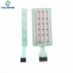 Schéma kapacitního membránového spínače přizpůsobeného OEM