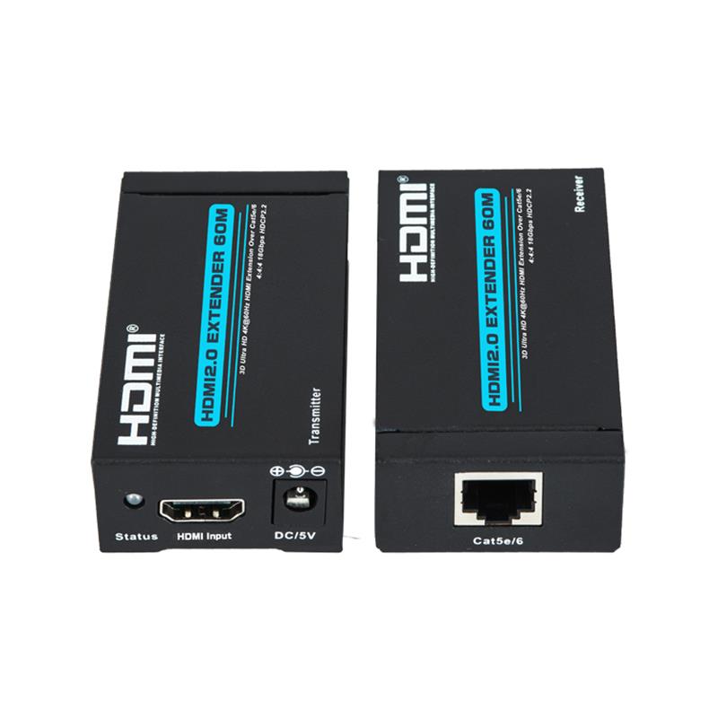 V2.0 HDMI prodlužovač 60m přes jeden kabel cat5e / 6 Podpora Ultra HD 4Kx2K @ 60 Hz HDCP2.2