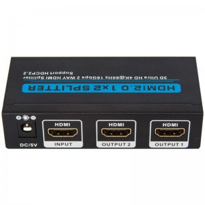 V2.0 HDMI 1x2 Splitter podporuje 3D Ultra HD 4Kx2K při 60 Hz HDCP2.2