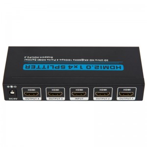 V2.0 HDMI 1x4 Splitter podporuje 3D Ultra HD 4Kx2K při 60 Hz HDCP2.2