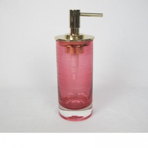 Kulaté ryté pruhy s barevnou koupelnovou soupravou z toulavého skla