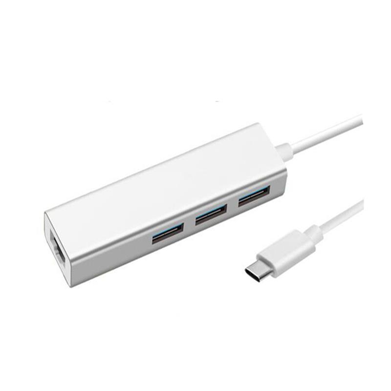 USB typ C na LAN (1000 M) + adaptér USB 3.0 x 3