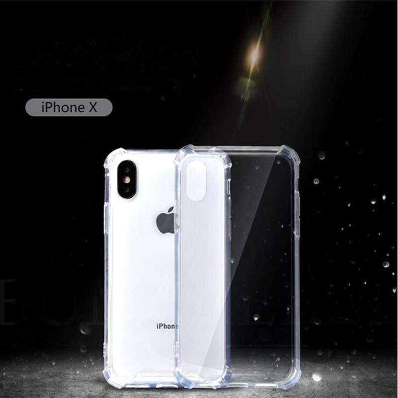 iPhone X / iPhone XS TPU + PC transparentní a proti nárazu pouzdro na mobilní telefon