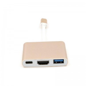 USB adaptér typu C na HDMI + USB 3.0 + adaptér typu C