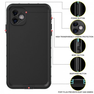životní neprůstřelný telefon případ iphone 11 nejlepší vodotěsný pytel pro iphone 11 plavací telefon případ (modrá) s pevnou barvou zadní kryt