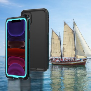 životní neprůstřelný telefon případ iphone 11 nejlepší vodotěsný pytel pro iphone 11 plavací telefon případ (modrá) s pevnou barvou zadní kryt