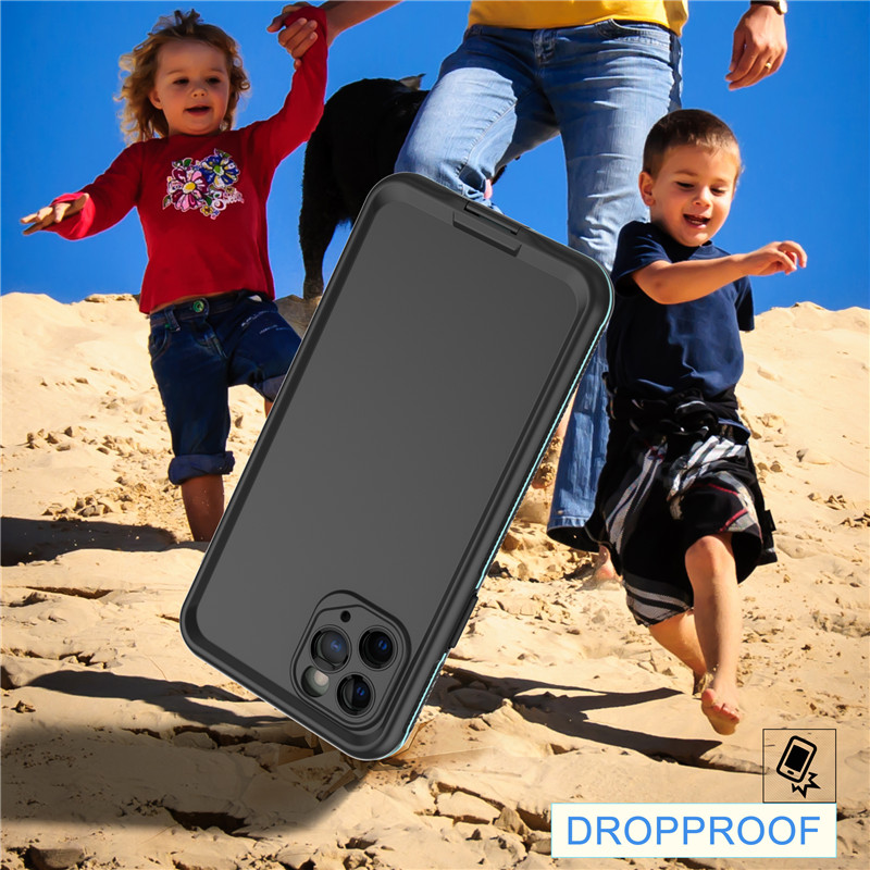 Vodotěsné příslušenství pro mobilní telefony vodotěsná taška pro ponorné pouzdro na telefon pro iphone 11 pro (modrá) s pevným barevným zadním krytem