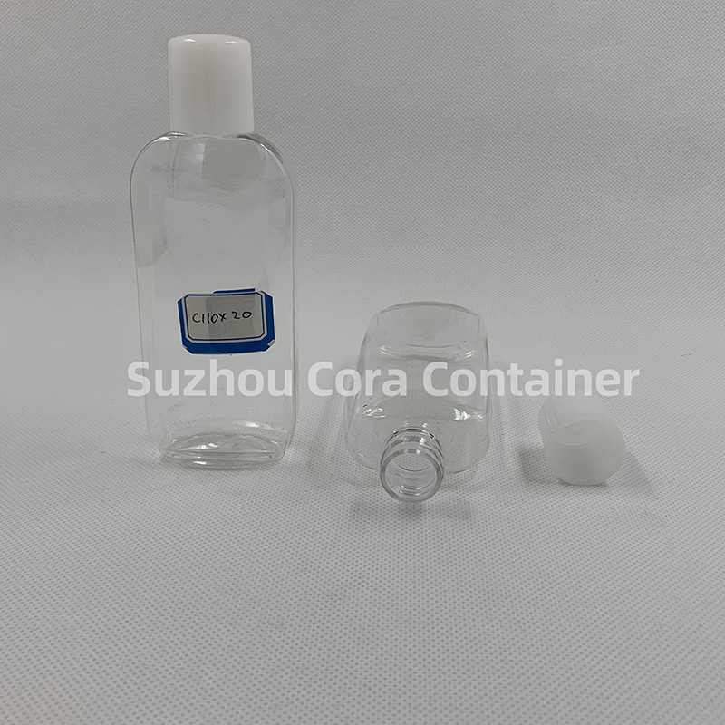 110ml Neck Size 20mm Pet Plastic Cosmetic Bottle with Screwing Cap