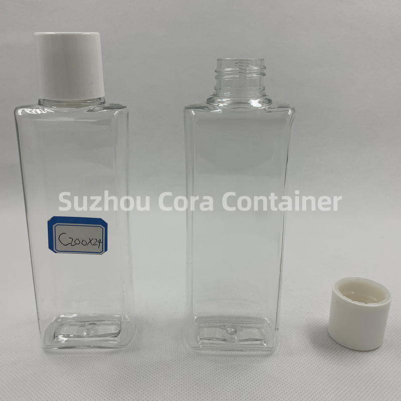 200ml velikost krku 24mm Pet Plastic Cosmetic Bottle with Screwing Cap
