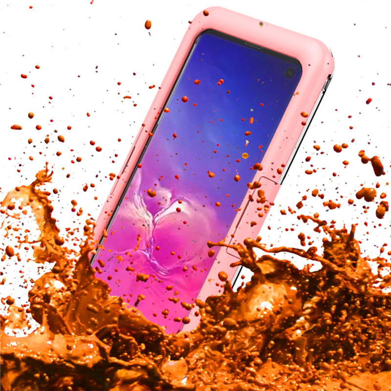 Nové levné vodotěsné pouzdro na telefon pro Samsung S10 (růžová)