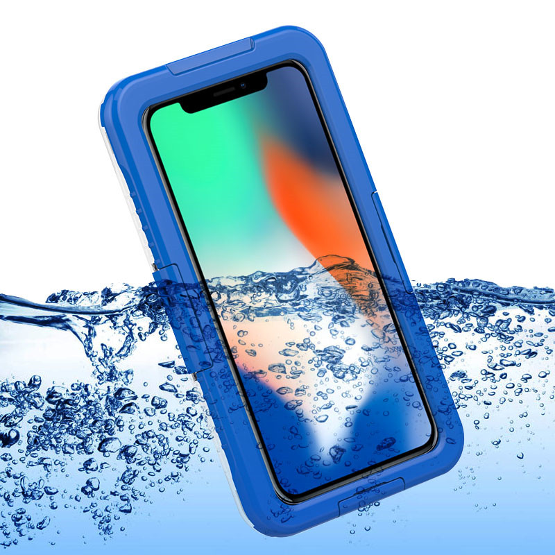 Vodotěsné pouzdro na telefon iphone XS Max wterproof mobilní pouzdro na krk (modrá)
