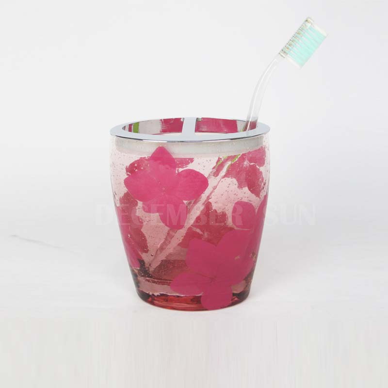 Sada 6 ks skleněných koupelnových doplňků