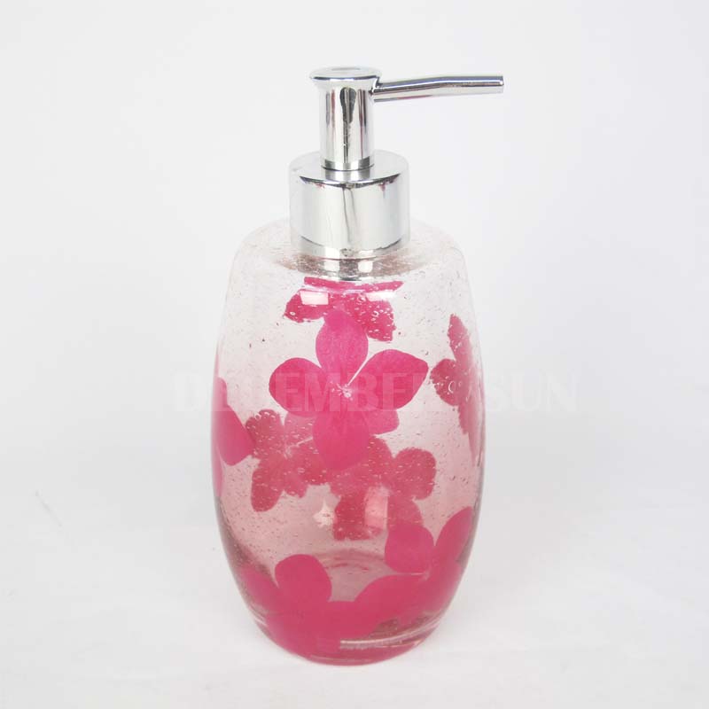 Sada 6 ks skleněných koupelnových doplňků