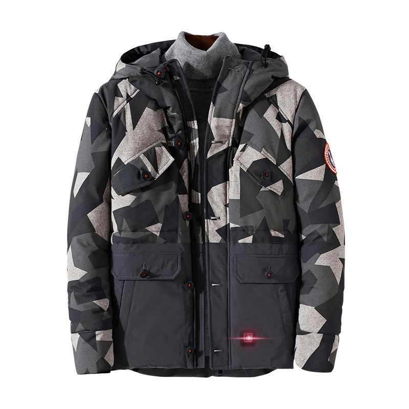 Winter Custom USB Battery Bluetooth Safety Hunting Heated Jacket 7.4V nebo 12V Vyhřívané kabáty a teplé oblečení