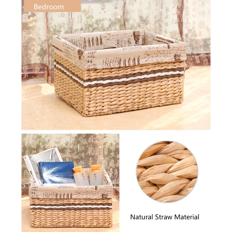 Slaměný tkaný koš