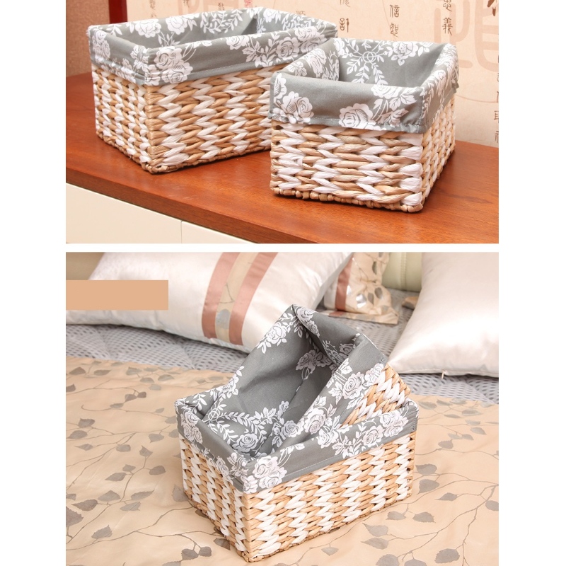 Slaměný tkaný koš