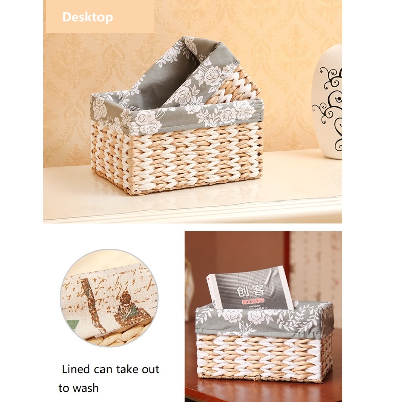 Straw Woven Bakset s vložkou