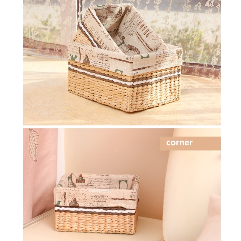 Straw Woven Bakset s vložkou