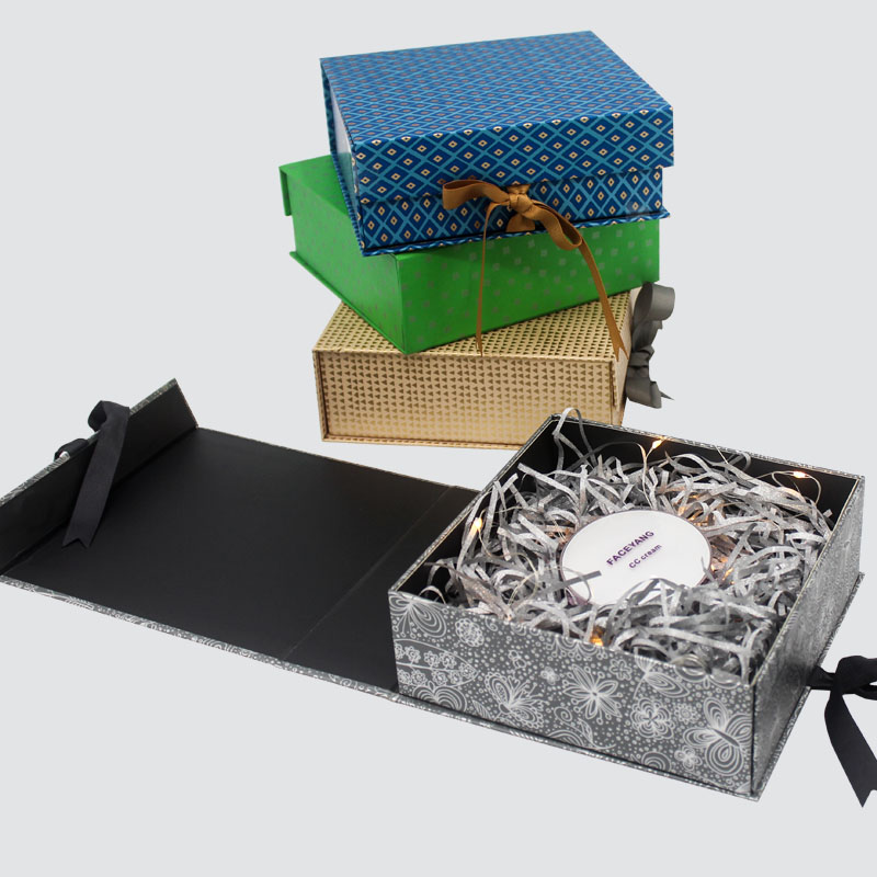 Easy Folding Gift Box Jídlo Candle Chocolate Silk Ribbon Beautiful Box