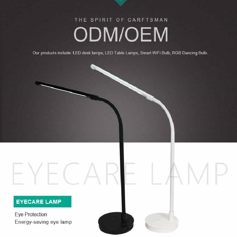 518 LED Desk Lamp Black Table Light Metal LED Reading Light s Flexible Gooseneck Eye Care Daylight