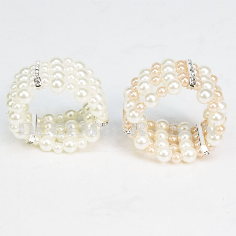 Velkoobchodní krásný lesklý perlový kroužek na ubrousky